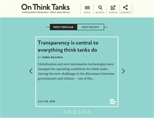 Tablet Screenshot of onthinktanks.org